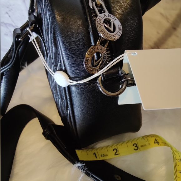 Valentino Orlandi  Satchel Quilted Crossbody color Gunmetal - Picture 5 of 10